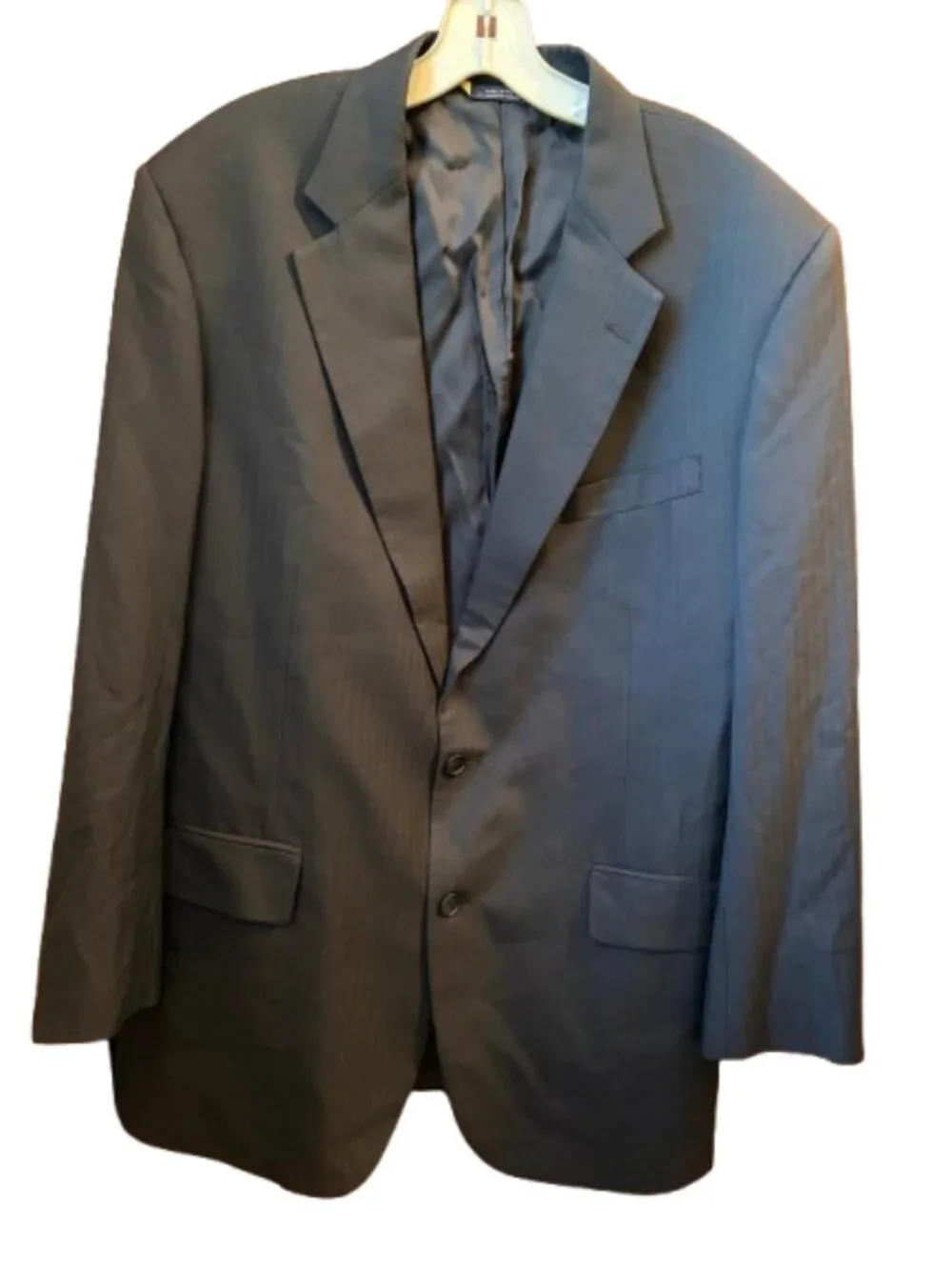 Brooks Brothers 1818 Madison Men’s Blazer Sport Coat Black Wool Herringbone 44L